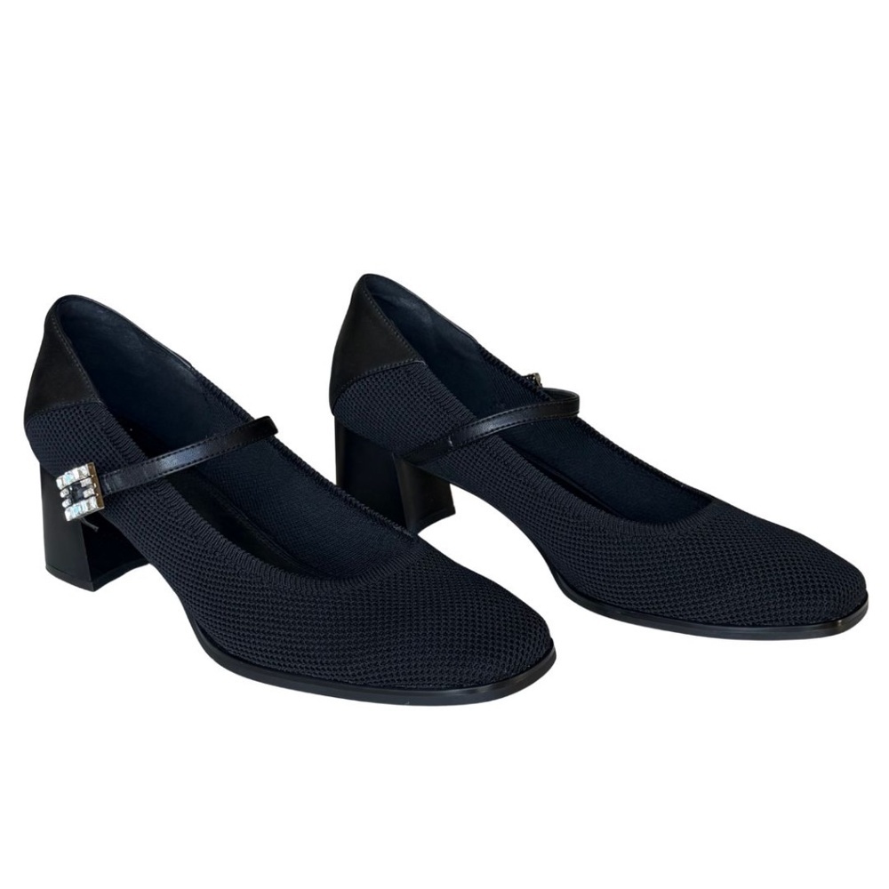 Cosy Island Black Mary Jane Shoes With Rhinestone Buckle Size 10 NWT With Box - Picture 4 of 7